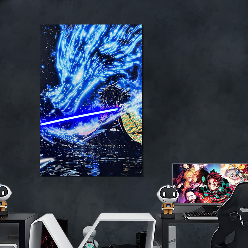 Giyuu Slash Glow 2- Neon Mural
