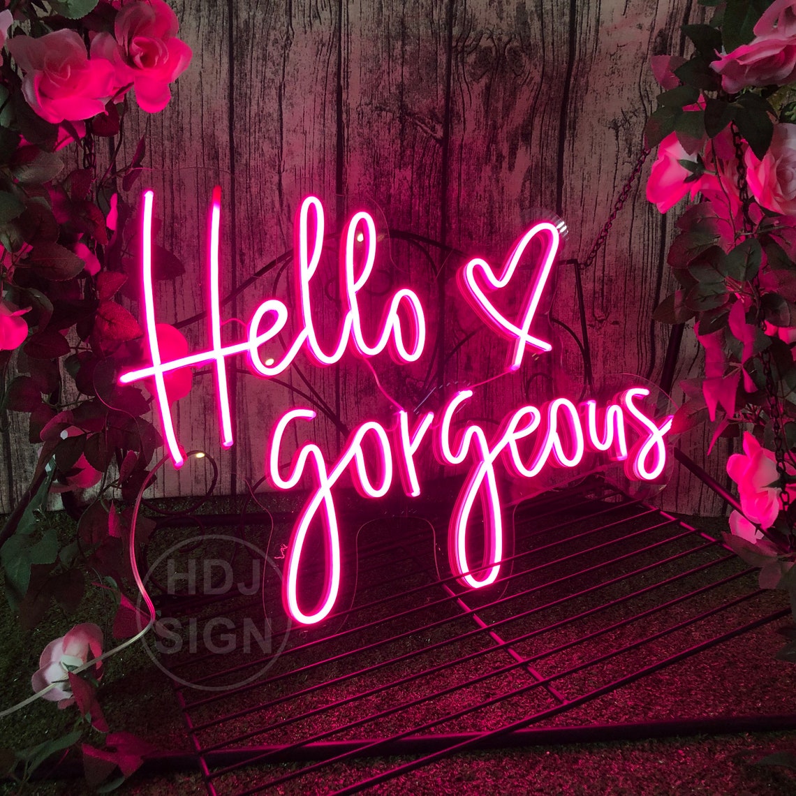 "Hello gorgeous" Neon Sign – Chic & Stylish LED Décor
