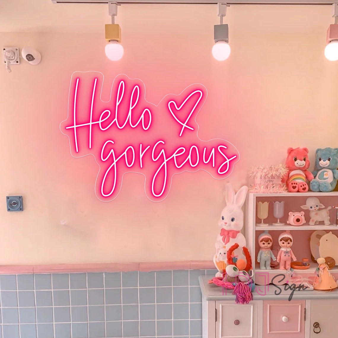 "Hello gorgeous" Neon Sign – Chic & Stylish LED Décor 2