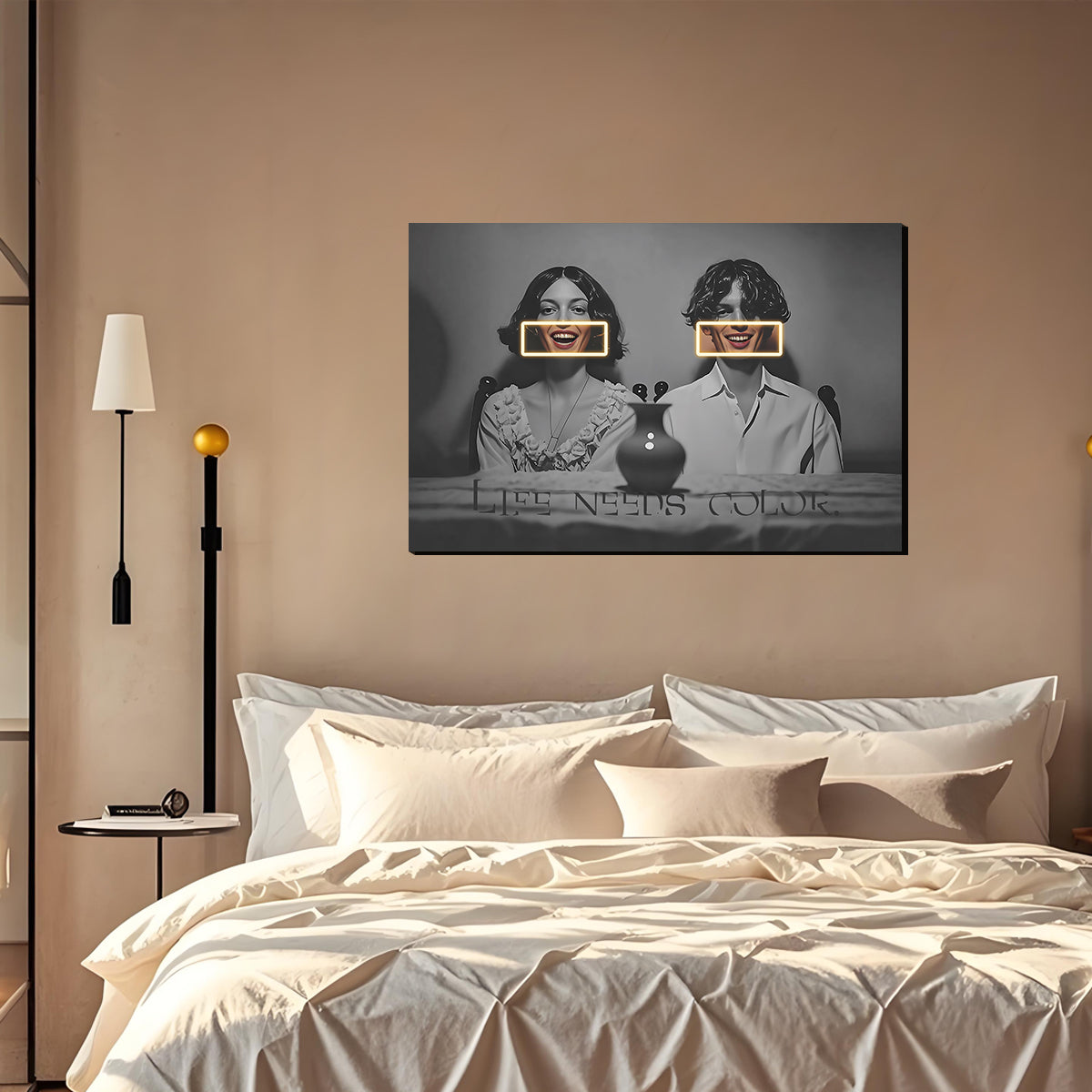 Singeee "Life Needs Color" LED Art Neon Sign | Neon Poster in bedroom