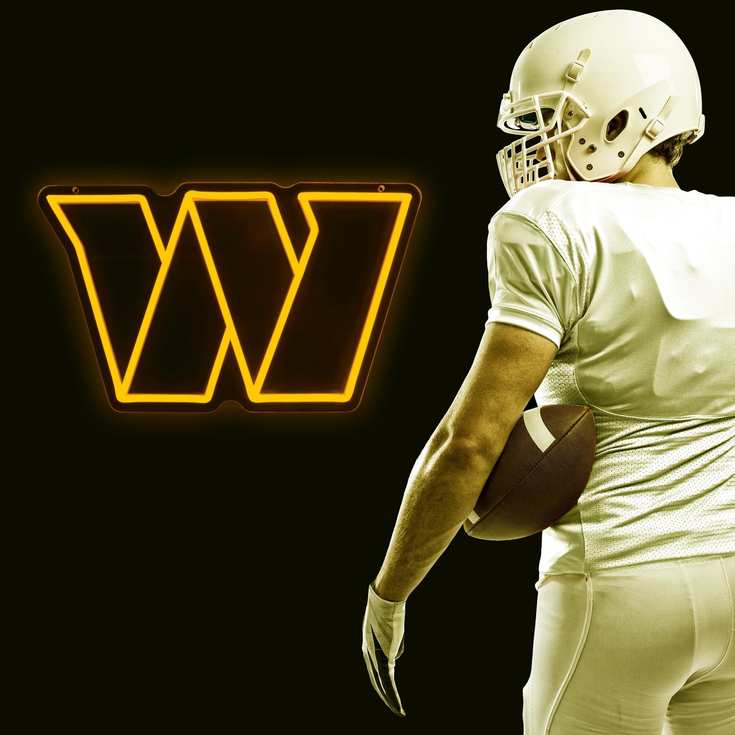 Washington Commanders Team Logo Football Neon Sign 2