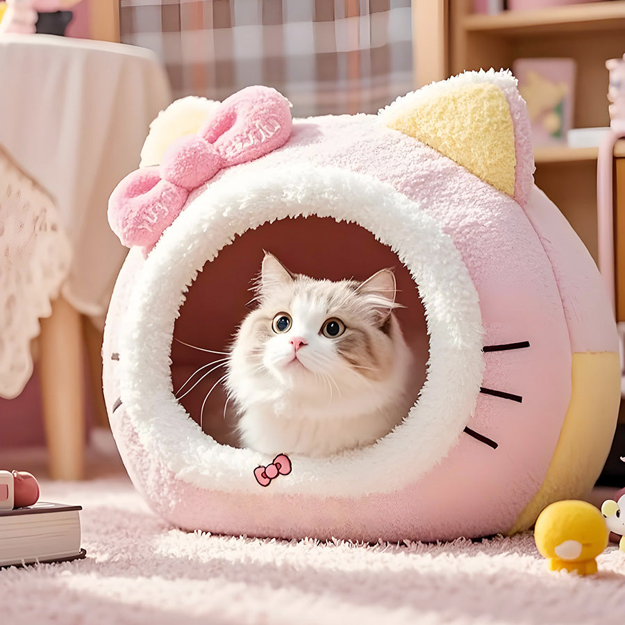 居心地の良い猫用ベッド – あなたのふわふわした友達のための、かわいくて快適な巣