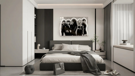 singeee G I-DLE neon poster for idle fans in bed room
