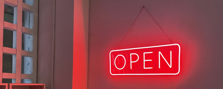 Singeee shop neon sign logo