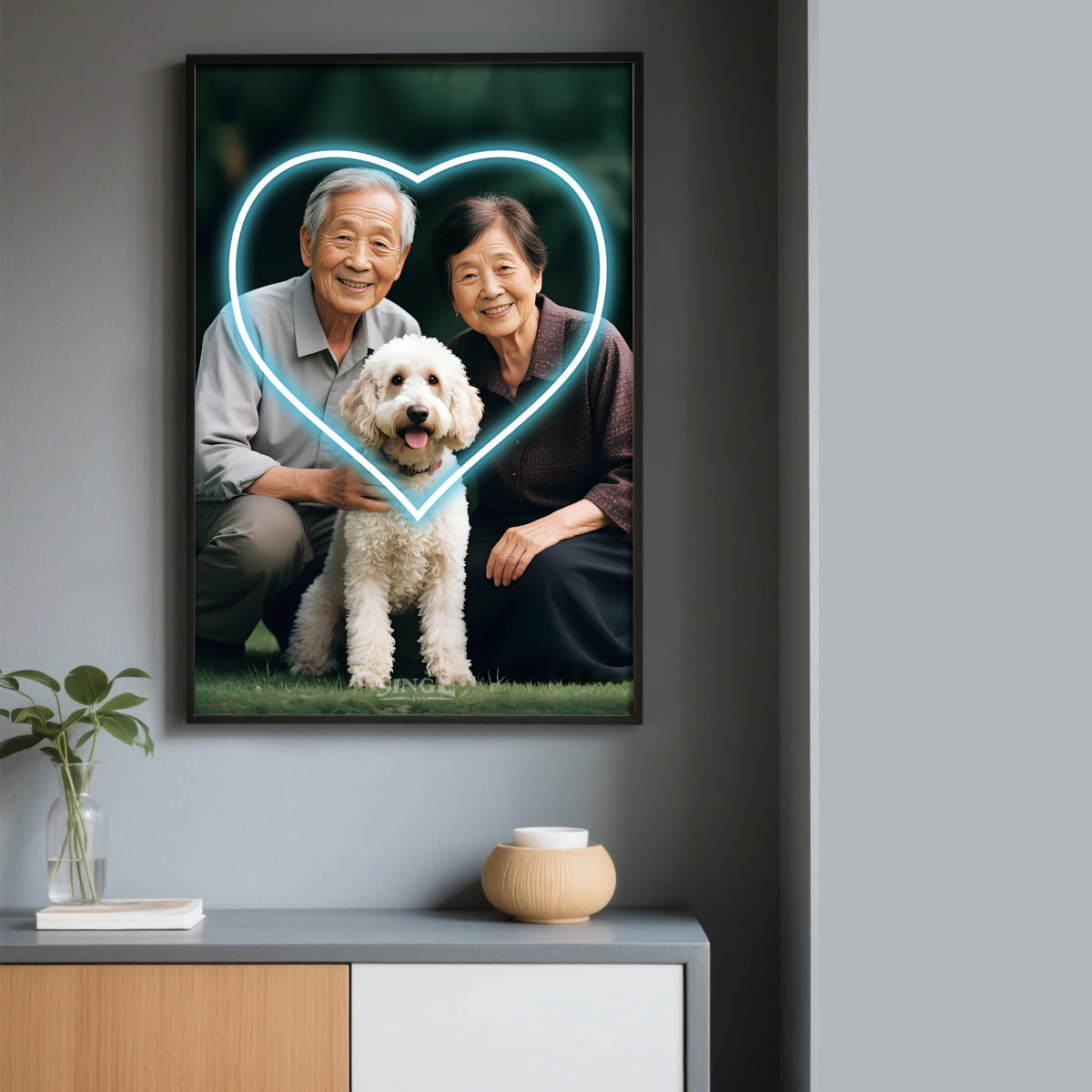 Custom Neon Poster Love version | Personalized LED Wall Art from Your Photo | Unique Gift