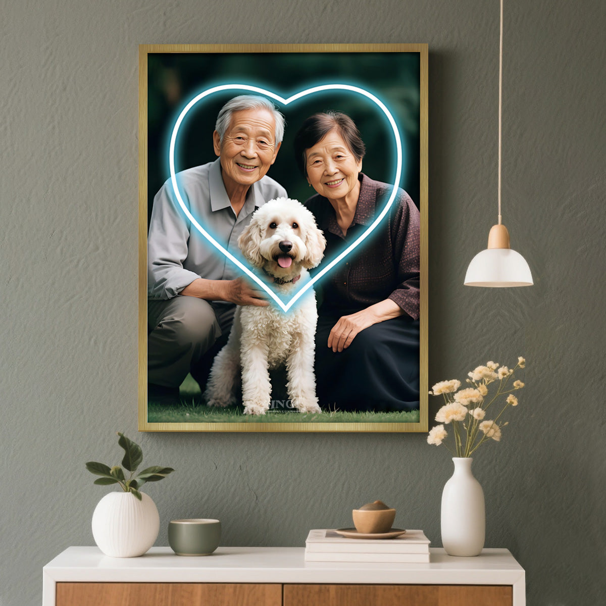 Custom Neon Poster Love version | Personalized LED Wall Art from Your Photo | Unique Gift