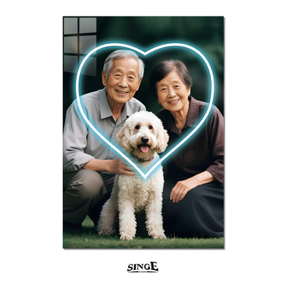 Custom Neon Poster Love version | Personalized LED Wall Art from Your Photo | Unique Gift
