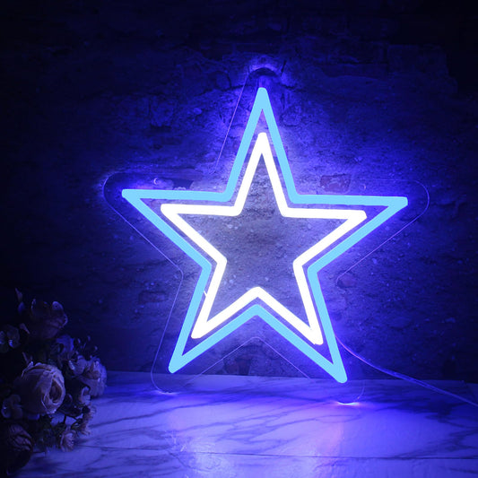 Dallas Cowboys Team Logo Football Neon Sign