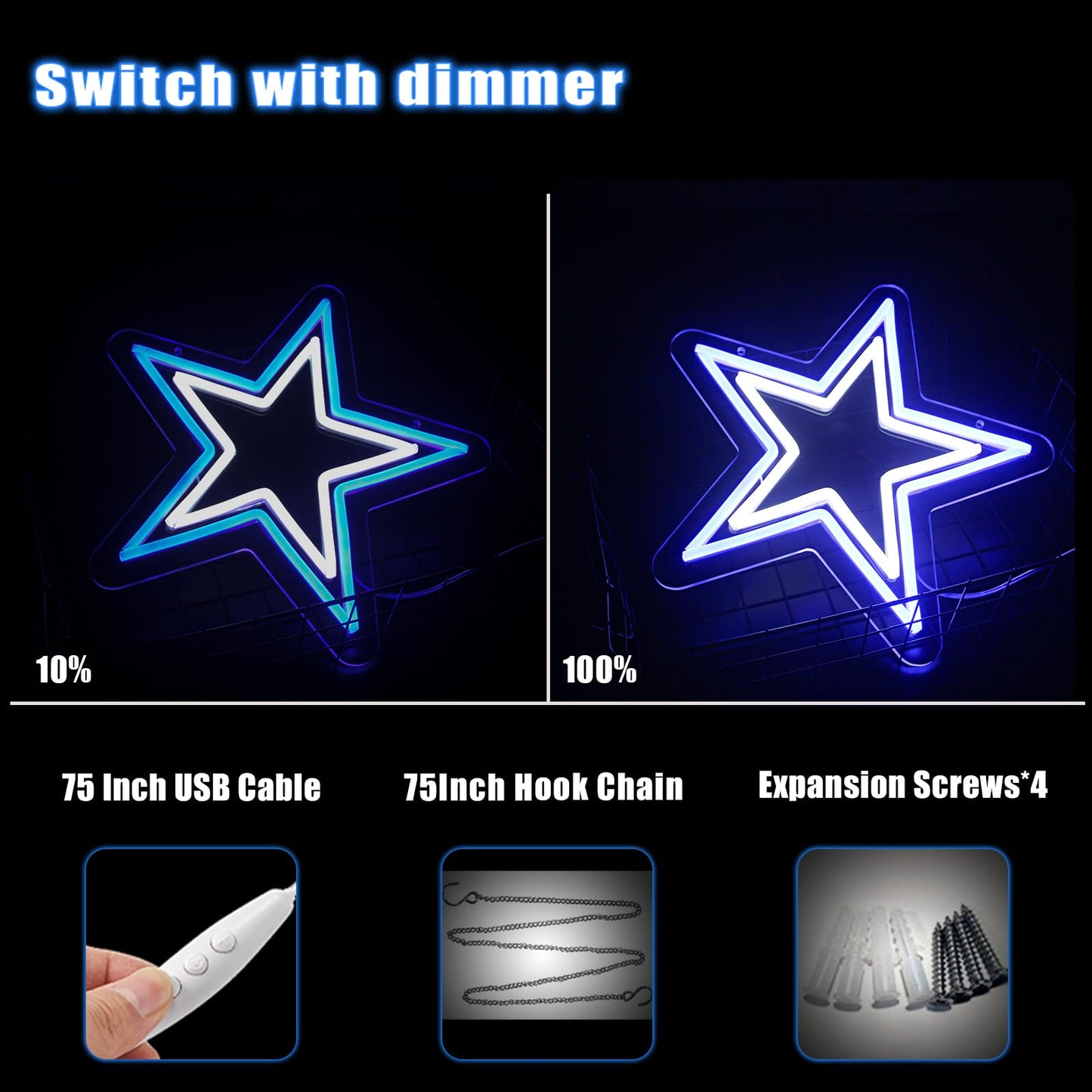 Dallas Cowboys Team Logo Football Neon Sign details