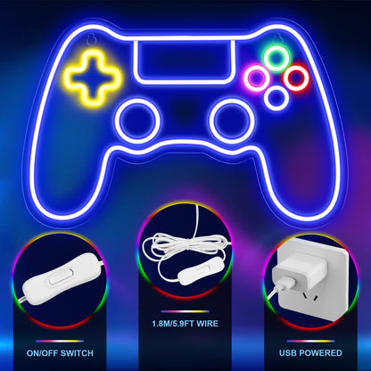 Game Controller Neon Sign power supply
