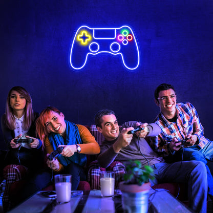 Game Controller Neon Sign rendering 3
