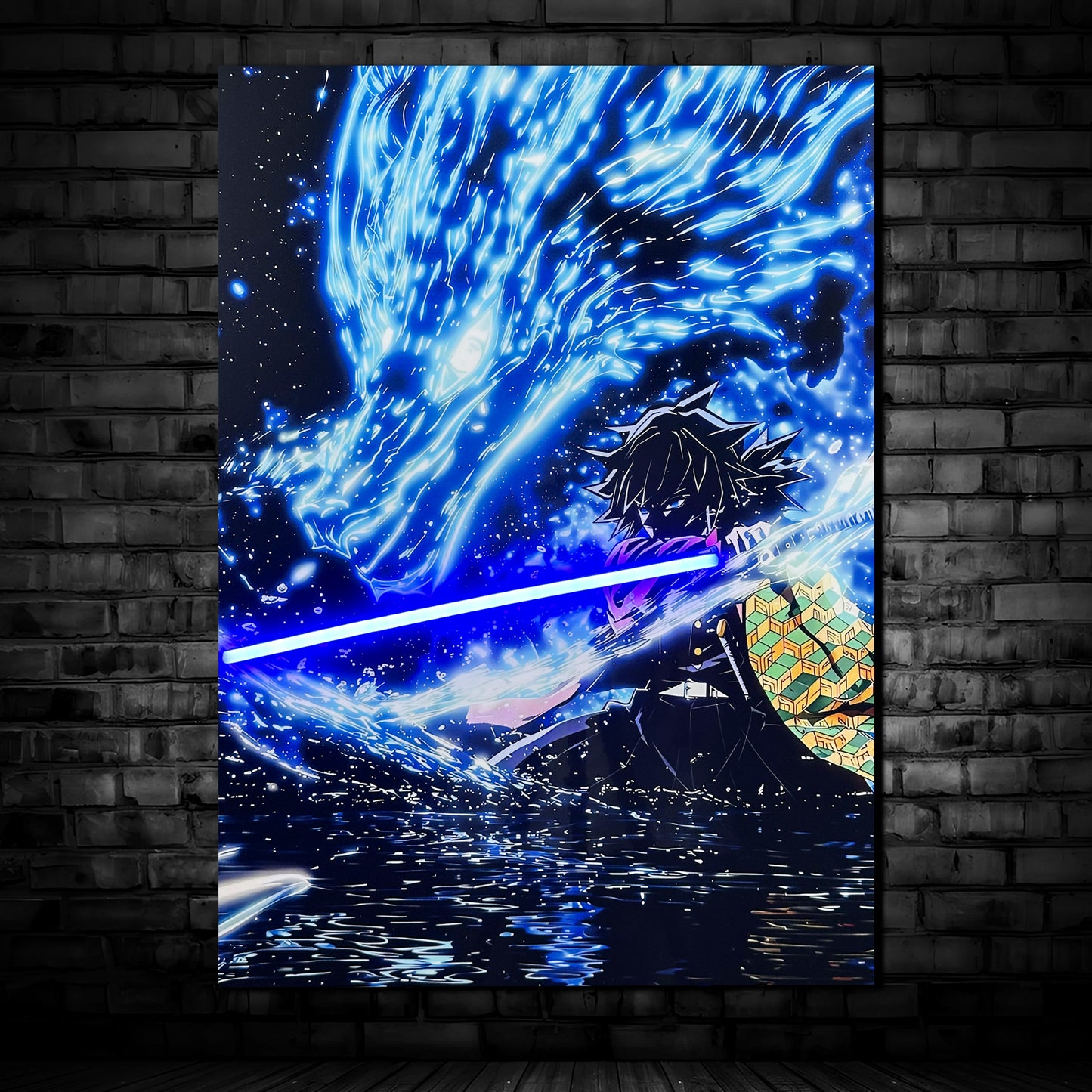 Giyuu Slash Glow 2- Neon Mural