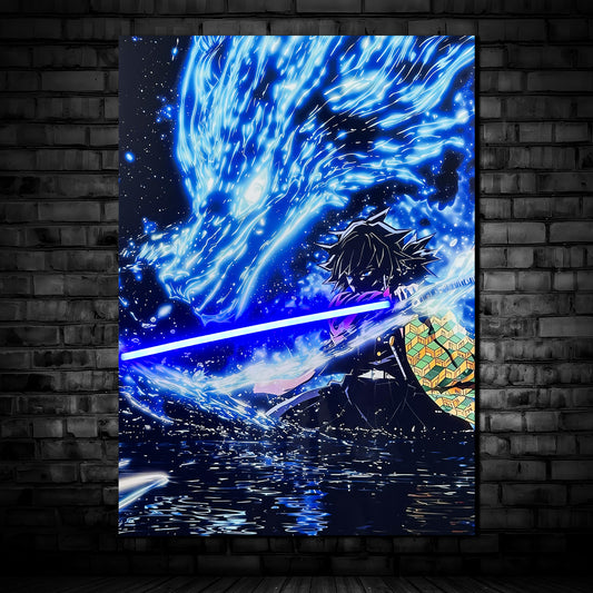 Giyuu Slash Glow 2- Neon Mural