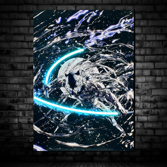 Inosuke Slash Glow - Neon Mural
