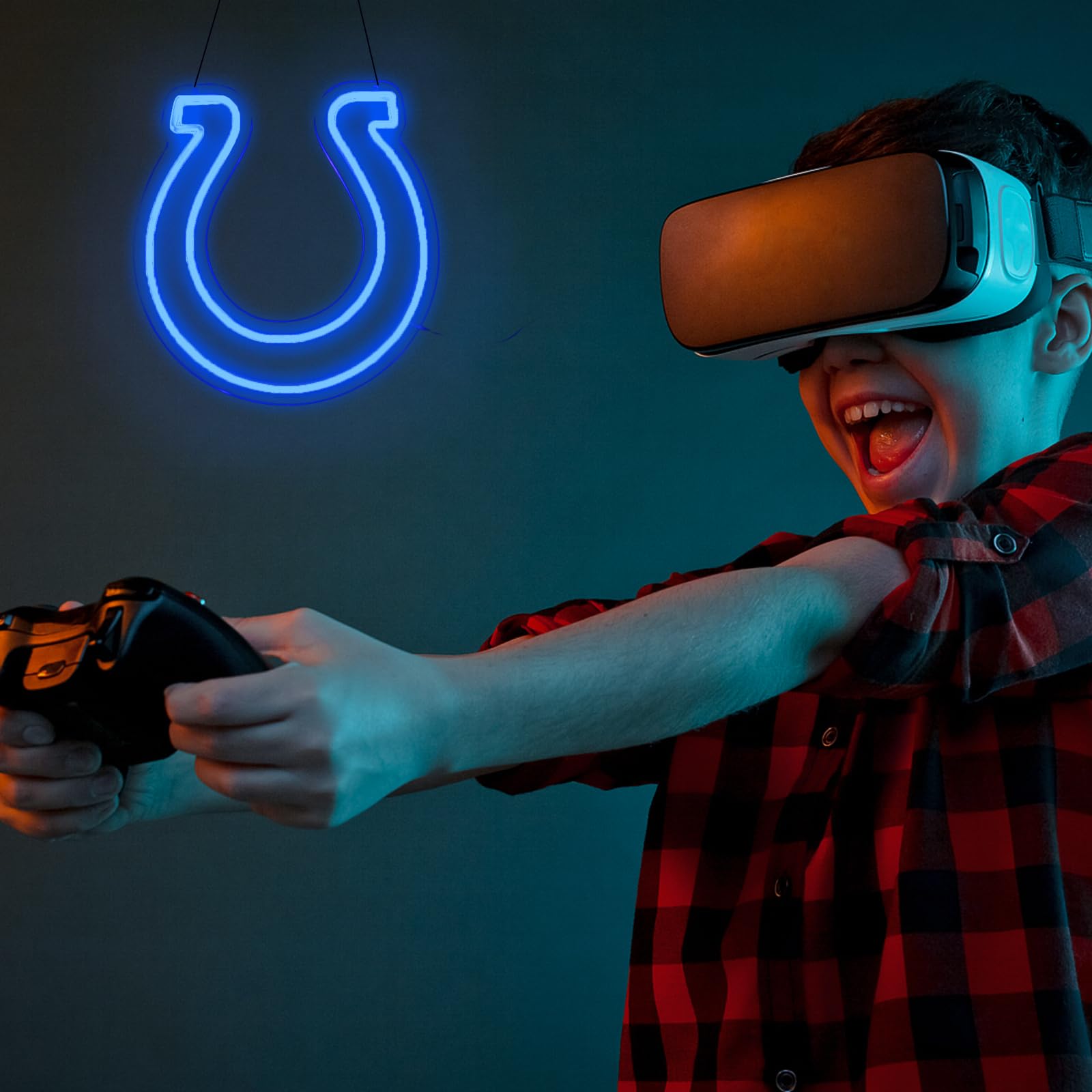Indianapolis Colts Team Logo Football Neon Sign rendering 2