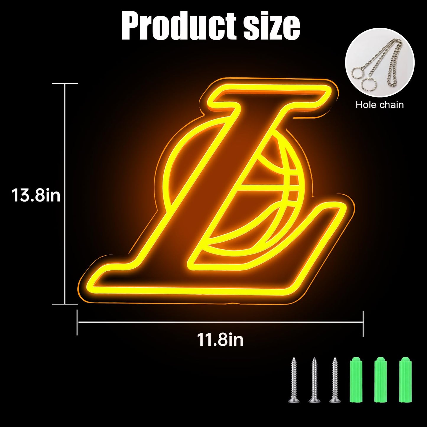 Laker team Logo Neon Sign install