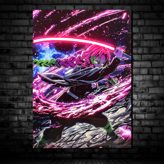 Mitsuri Slash Glow - Neon Mural