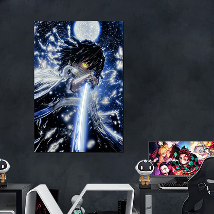 Obanai Slash Glow - Neon Mural