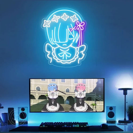 アニメファン必携の「Re:レム」ネオンサイン