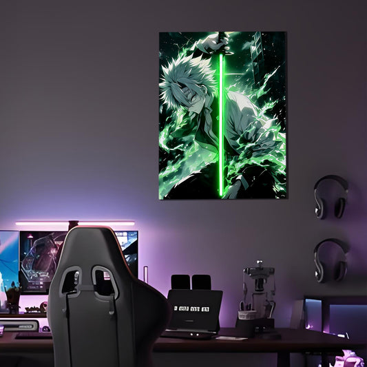 Sanemi Slash Glow 02 - Neon Mural