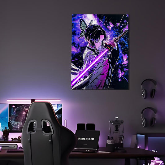 Shinobu Slash Glow - Neon Mural