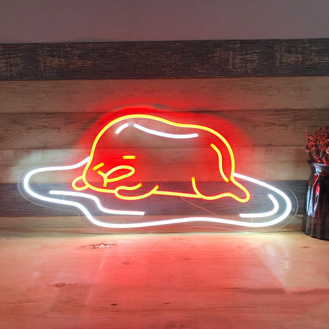 Snoozing omelette Snoozing Dog custom neon sign for home decor 3