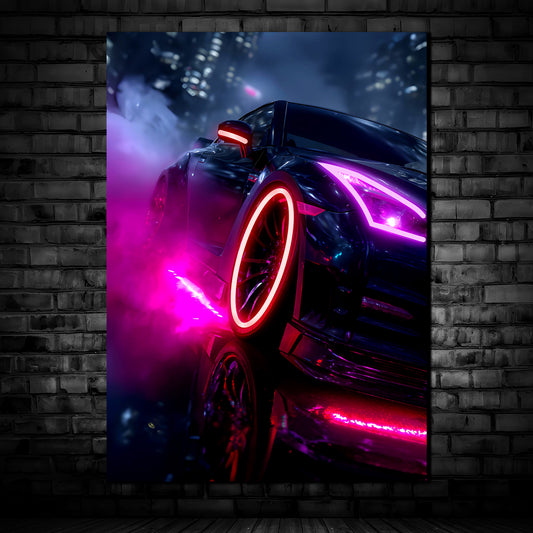 Sport Car 04 - Neon Mural - Neon Mural
