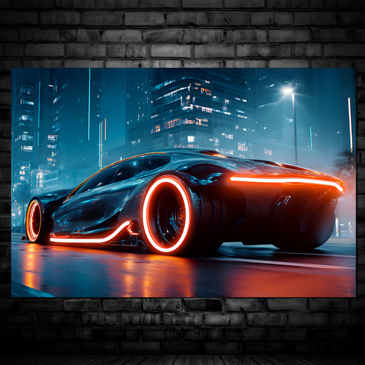 Sport Car 05 - Neon Mural - Neon Mural