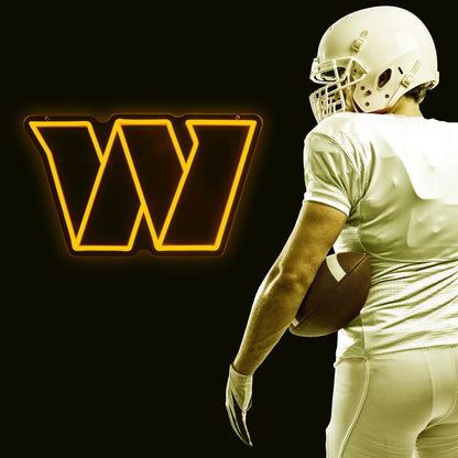 Washington Commanders Team  Logo Football Neon Sign 2