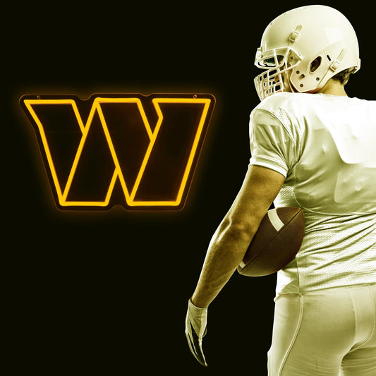 Washington Commanders Team  Logo Football Neon Sign 2