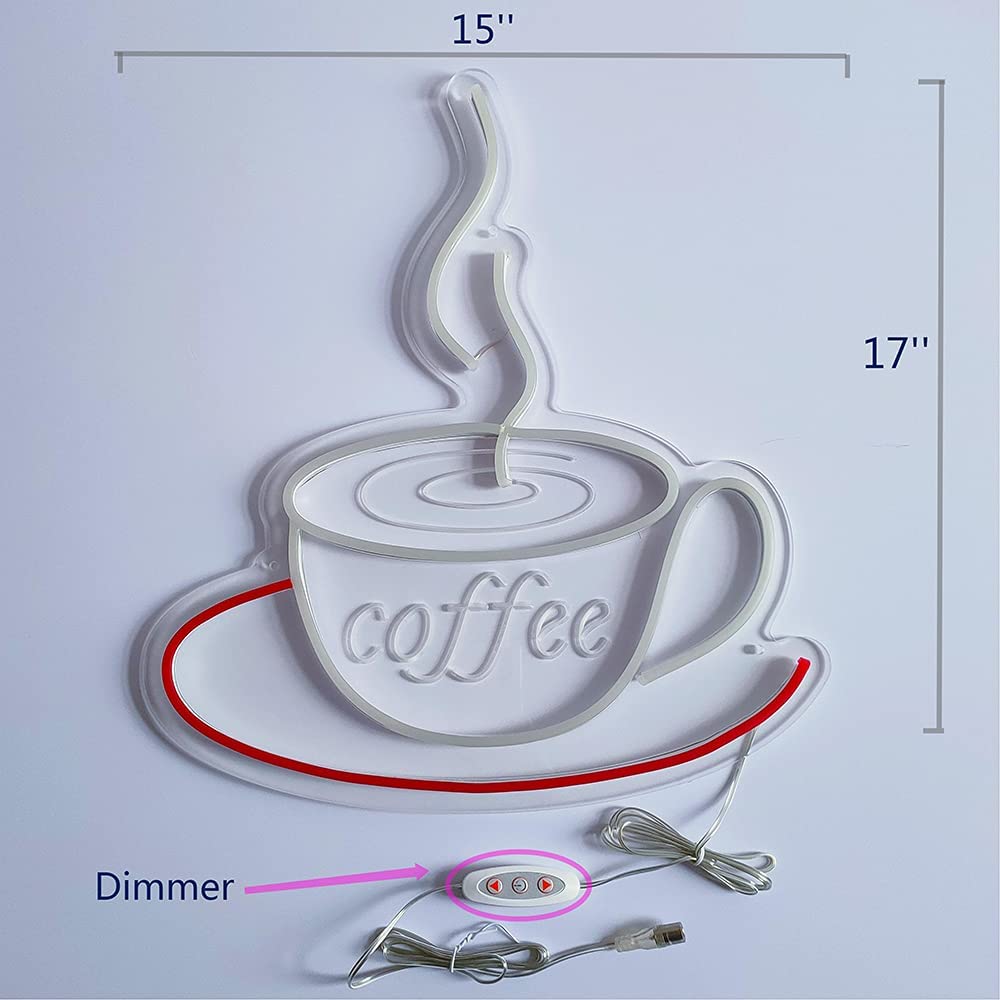 coffee custom neon sign for restaurant coffee decor size