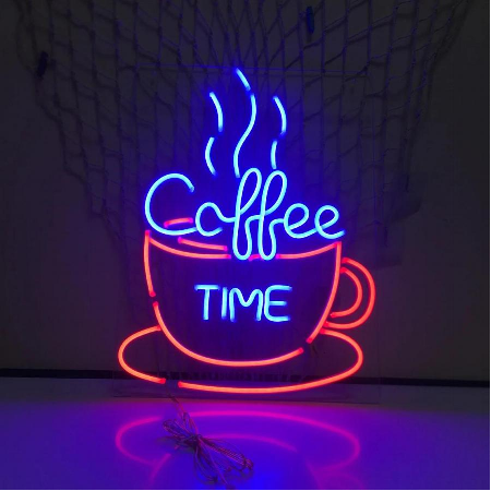 コーヒーネオンサイン – ビジネス、ショップ、レストランの装飾に最適な居心地の良いLEDライト