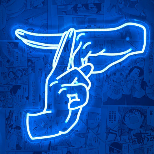 cool gestures neon sign