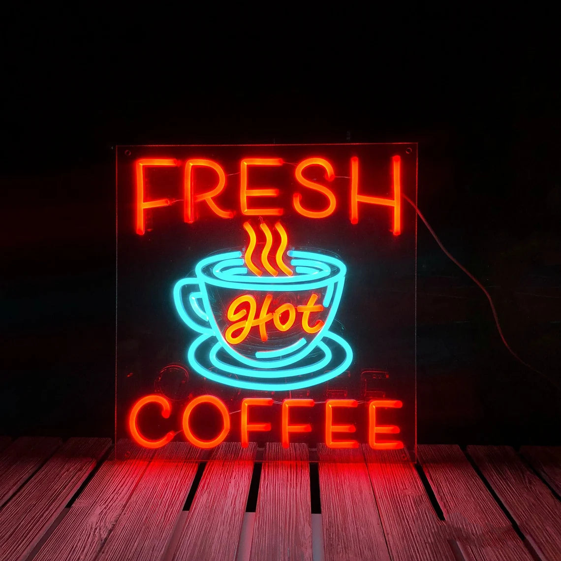 custom coffee neon sign for business