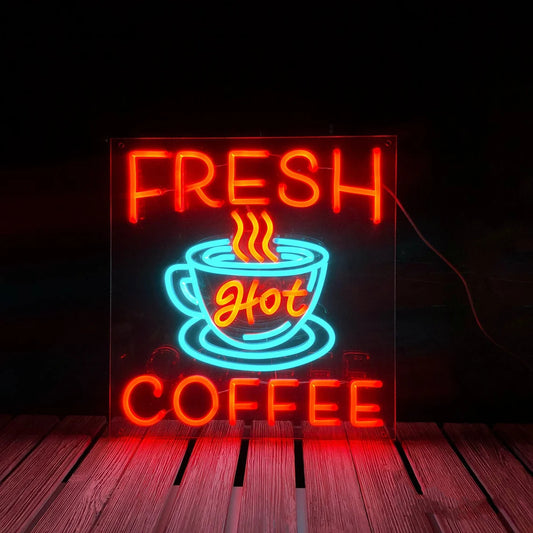 custom coffee neon sign for business