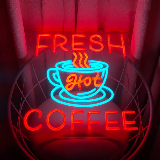 custom coffee neon sign for business 2