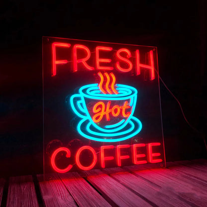 custom coffee neon sign for business 4