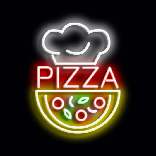custom pizza neon sign for business